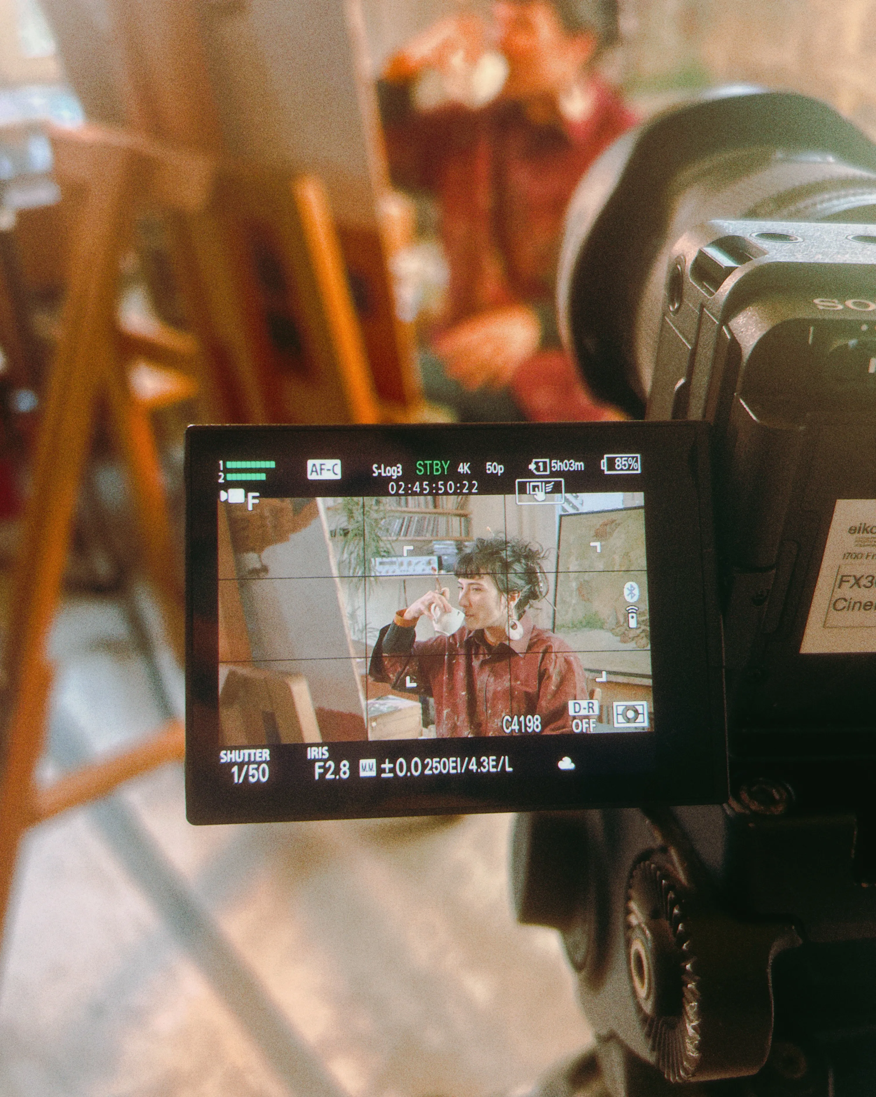 photo tournage à l'atelier